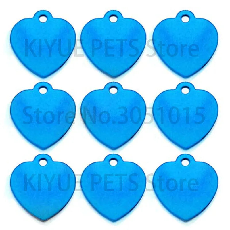 Wholesale 100Pcs Personalized Heart Dog Tag Pet Dog ID Name Wedding Gift Tag Card Customized Laser Name Dog Collar Accessories