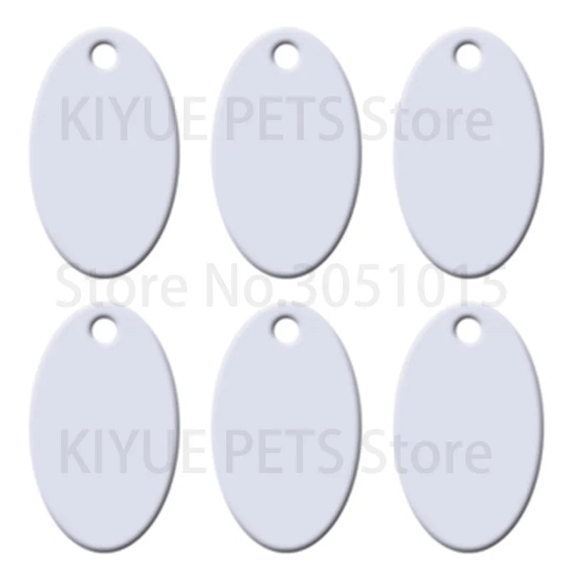 Wholesale 20Pcs Aluminum Oval shaped pet id tag Custom Engraved Dog Cat Personalized tag dog aluminum tag for pets dogs Cats Tag