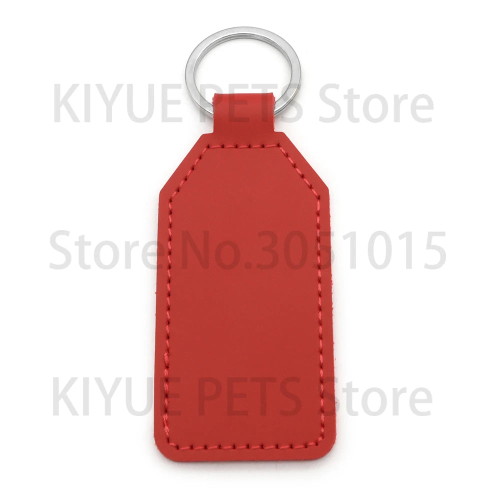 Personalized Blank Leather Tag DIY Laser Engraved Keyrings Pendants Anti-lost Customizable Nameplates Identity Plate