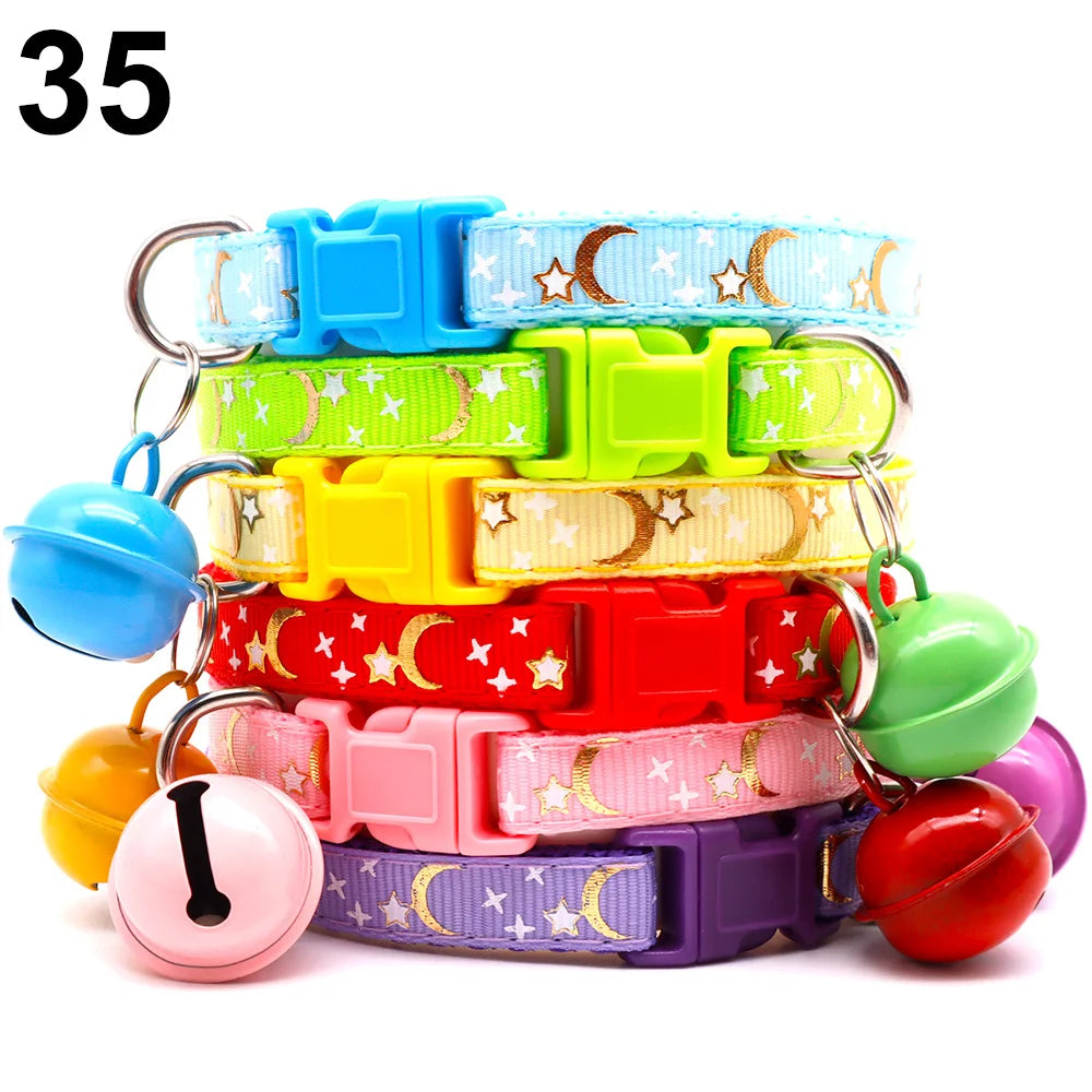 24PCS Cute Bell  Collar Different  Teddy Bomei Dog Cartoon Footprint Cat Colth Supplies Pets Leads Product Dropshipping