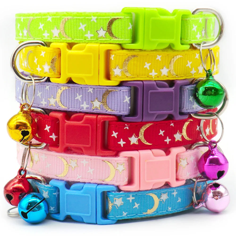 New 24Pcs  For Small Dogs Stars Moon Pet Puppy Collar Buckle Cute Personalized Kitten Leash Accessory Supplies