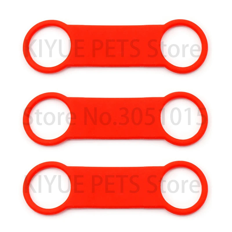 Wholesale 20PCS Pet Identity  Silicone Blank Dog Accessories Matching  Collar Anti-loss Nameplate Cat Stretch Rubber