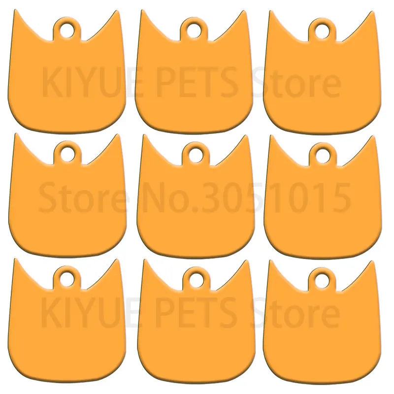 Wholesale 20Pcs Dog ID Tag Cat Shape Aluminum Personalized Blank Name Custom  Engraved Owner Phone Key Ring NO.Plate