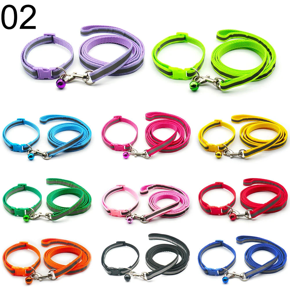 24Sets Dog Cat Leash Adjustable Leashes Collar Puppy Outdoor Walking Chihuahua Terier Schnauzer Outdoor Traction Rope General