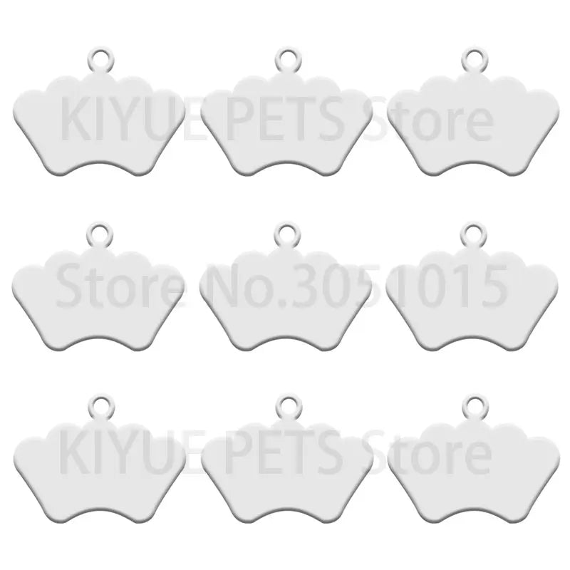 Wholesale 100Pcs Name Personalized Dog Id Tag Pendant Keychain  identity Card Nameplate Laser Engraving Aluminum Anodized Dog ID