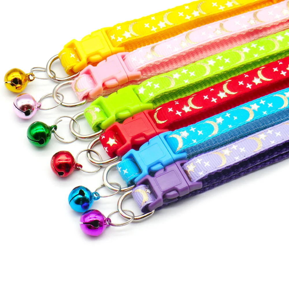 New 24Pcs  For Small Dogs Stars Moon Pet Puppy Collar Buckle Cute Personalized Kitten Leash Accessory Supplies