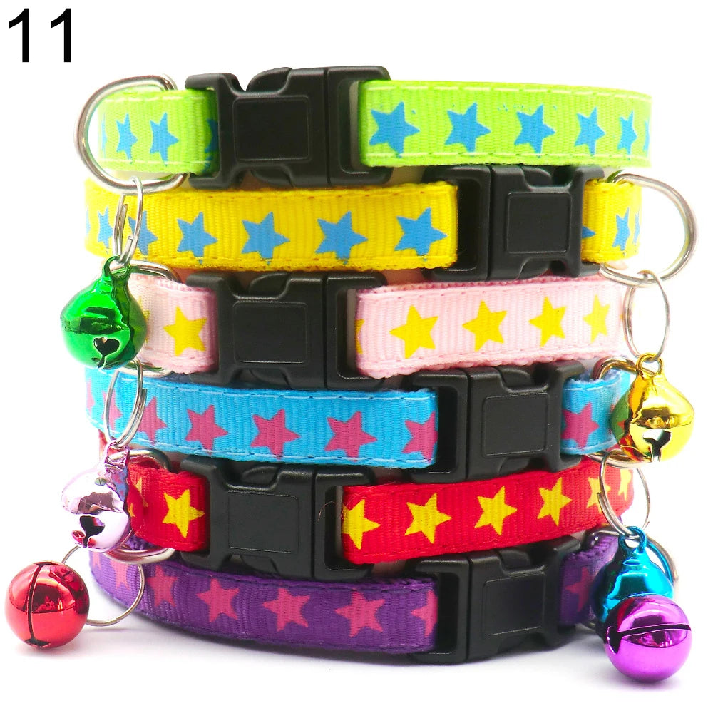 Wholesale 24PCS Cloth Material Pet Necklace Adjustable Halter Neck Strap Personality Bell Breathable Fashion Collar