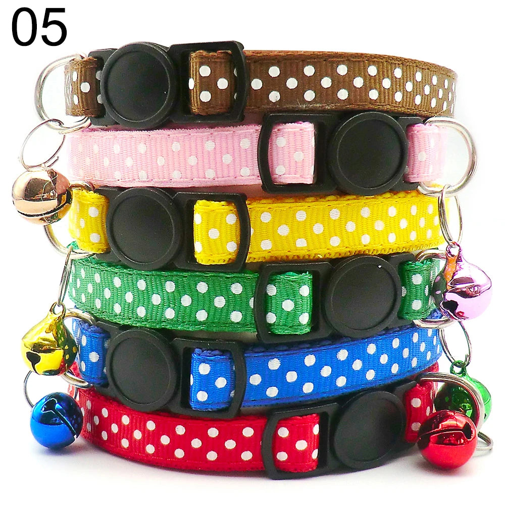 Wholesale 24PCS Oval Clasp Dog And Cat Collar Adjustable Halter Neck With Bell Necklace Personality Charm Accessories