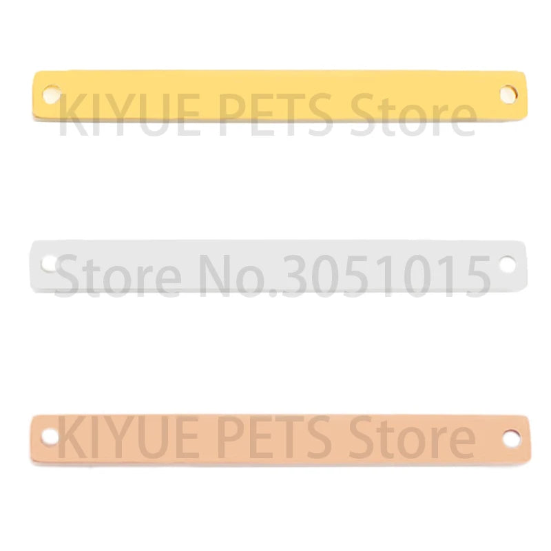 100Pcs Customized Pet Anti-lost Stainless steel Tag Personalized Engravable ID Plate  Necklace Jewelry Pendants Souvenir