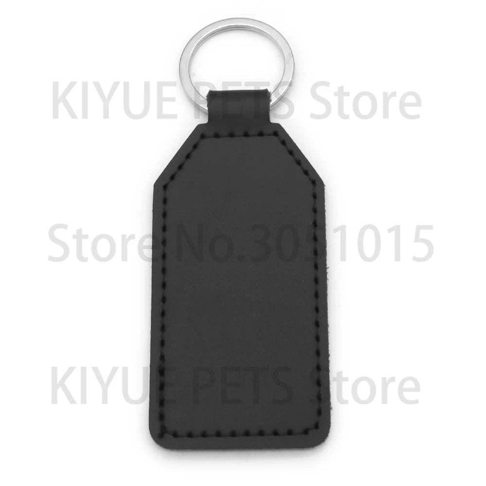 Personalized Blank Leather Tag DIY Laser Engraved Keyrings Pendants Anti-lost Customizable Nameplates Identity Plate