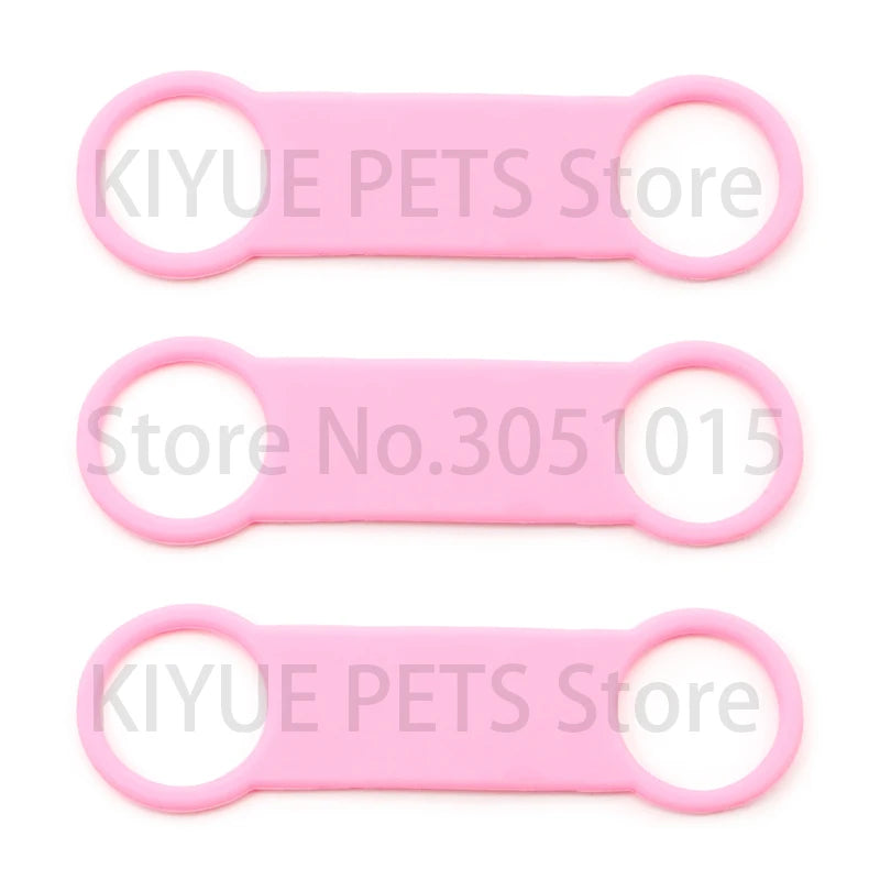 Wholesale 20PCS Pet Identity  Silicone Blank Dog Accessories Matching  Collar Anti-loss Nameplate Cat Stretch Rubber