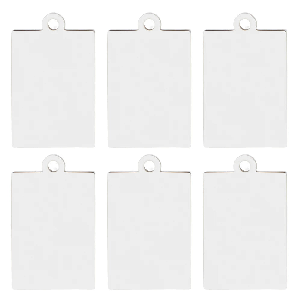 20Pcs Square Stainless Steel Custom Engraved ID Dog Tag Medal Dog Mirror Smooth Blank Plate Necklace Charms DIY Jewelry