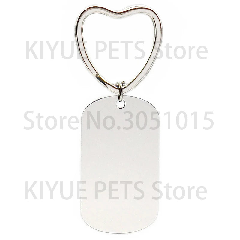 50PCS Military Dog ID Tag Stainless Steel Cat Tags Custom Personalized Engraved Pet Name Address Phone Number Keyring Plate