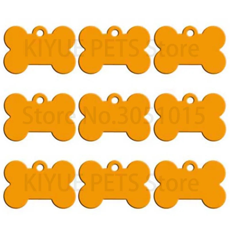 Wholesale 20Pcs Classic Bone Dog ID Tag Pet Tags Custom Anti-Lost Personalized Name Plate Cat Collar Pet Pendant Necklace Chain