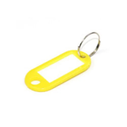 Wholesale 100Pcs ID Tag Dog Pet Plastic Keychain Key Tags ID Label Name Tags With Ring Key Chains Rings Write Name Phone Text