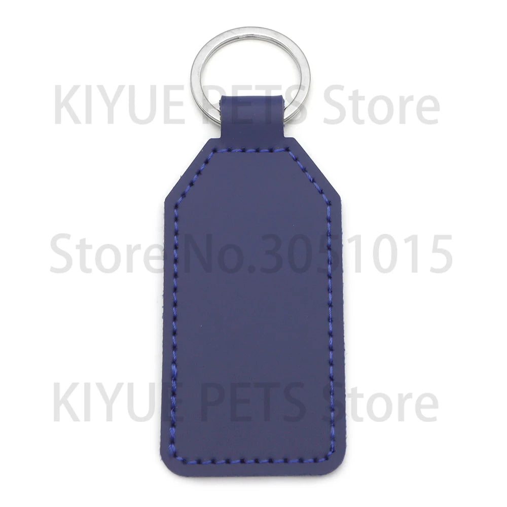 Personalized Blank Leather Tag DIY Laser Engraved Keyrings Pendants Anti-lost Customizable Nameplates Identity Plate