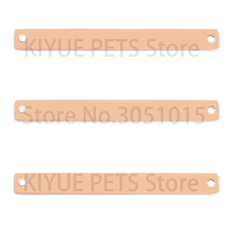 100Pcs Customized Pet Anti-lost Stainless steel Tag Personalized Engravable ID Plate  Necklace Jewelry Pendants Souvenir