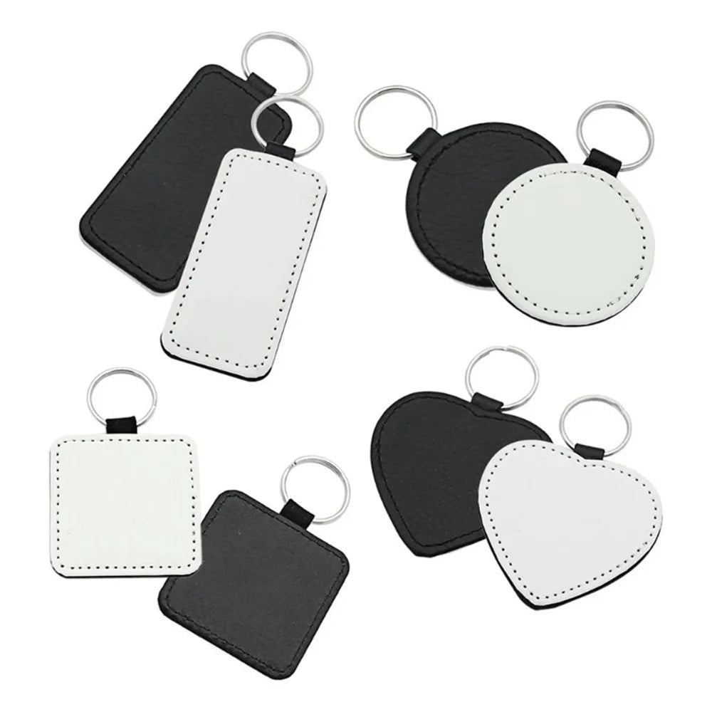 20Pcs Blank Sublimation Dog ID Tags Heart Round Square MDF Personalized DIY Jewelry Making Wholesale