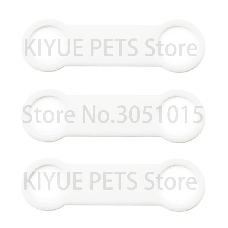 Wholesale 20PCS Pet Identity  Silicone Blank Dog Accessories Matching  Collar Anti-loss Nameplate Cat Stretch Rubber