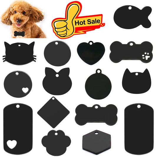 100Pcs Dog ID Heart Tag Custom Personalized Cat Collar Pendant Stainless Steel Necklace Charm Supplies Pet Name Products Keyring