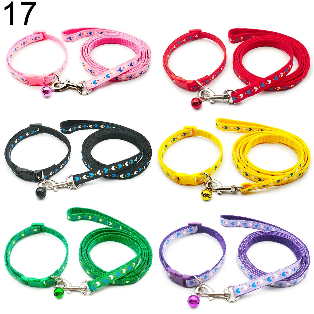 24Pcs Dog Harness Printing Cat Leashs Training Mesh Chest Strap Supplies Adjustable Outdoor Walking Head Lead For Puppy And Pet