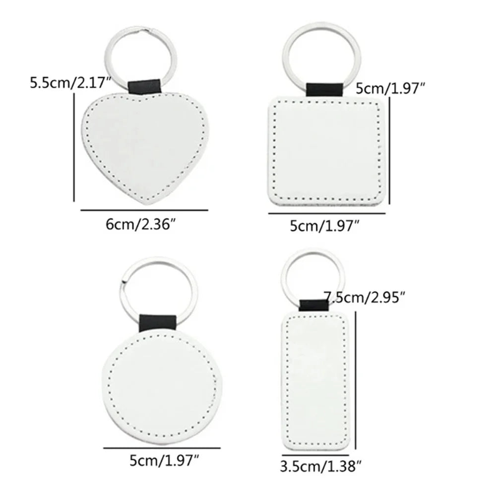 20Pcs Blank Sublimation Dog ID Tags Heart Round Square MDF Personalized DIY Jewelry Making Wholesale