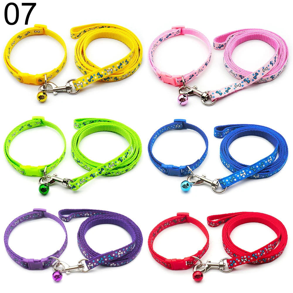 24Sets Dog Cat Leash Adjustable Leashes Collar Puppy Outdoor Walking Chihuahua Terier Schnauzer Outdoor Traction Rope General