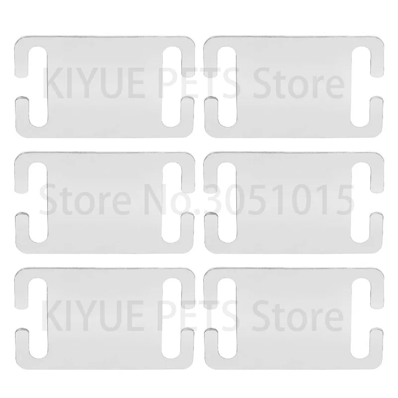 20Pcs Personalized Pet Dog ID Tag Square Plate Mirror Stainless Steel Ornament Customized Engraving Metal Anti-lost Nameplate Co