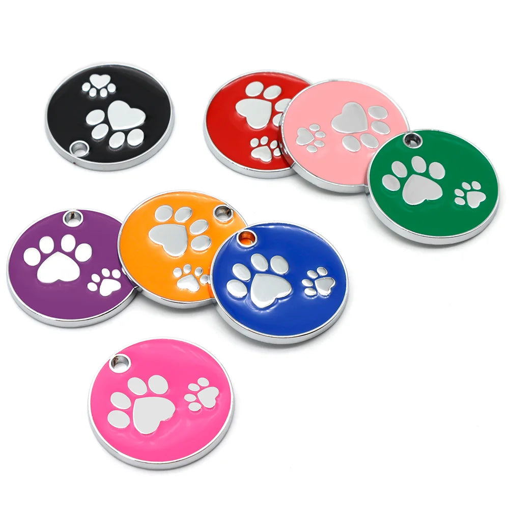 20PCS Dog Pet Id Tags Medal Customized Collar With Name Number Kitten Anti-lost Blank Pendant Personalized Engraving DIY