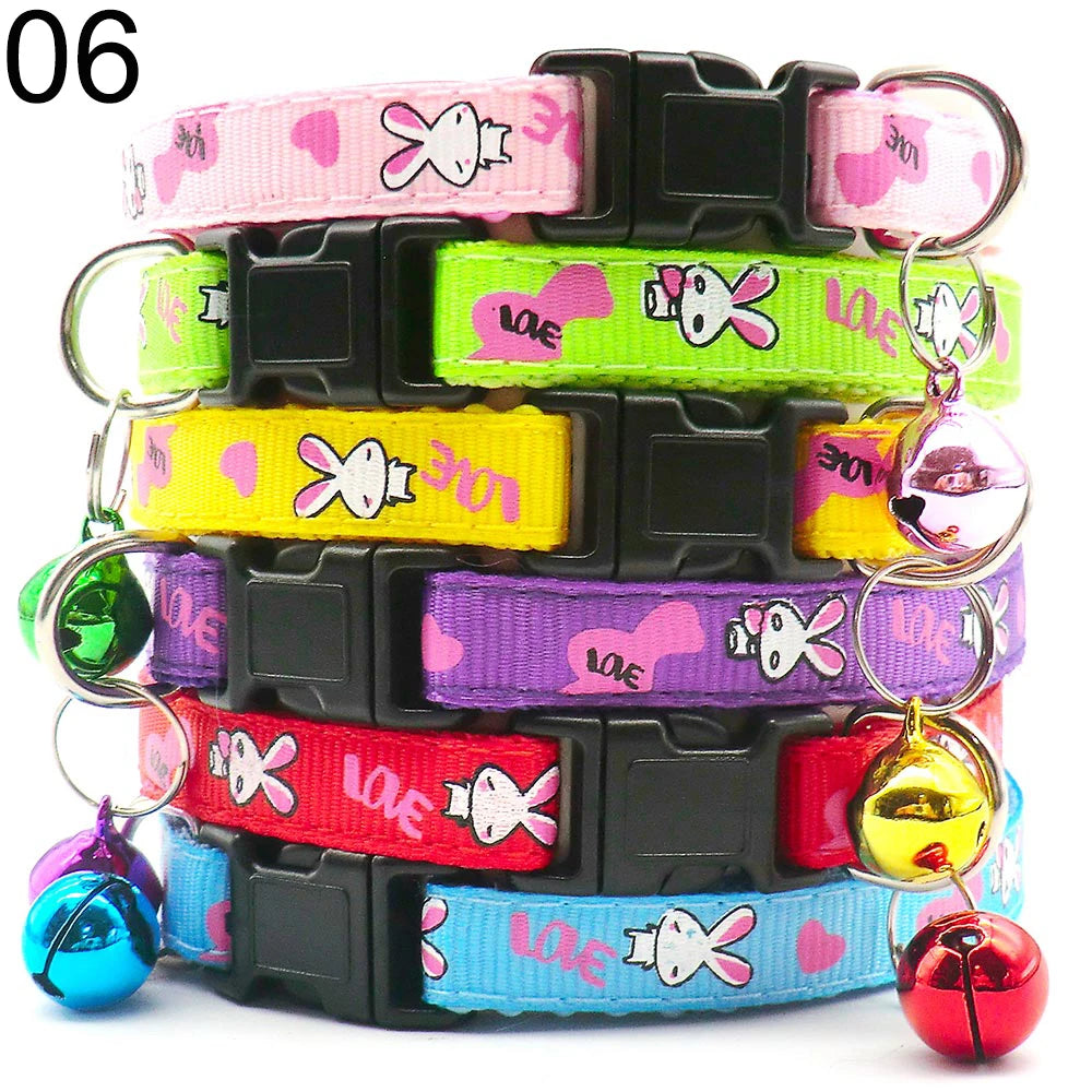 100Pcs Printed Dog Id Collar Bell Neck Ring Supplies Funny Puppy Pets Identify Accessories Outdoor Walking Multicolor Optional