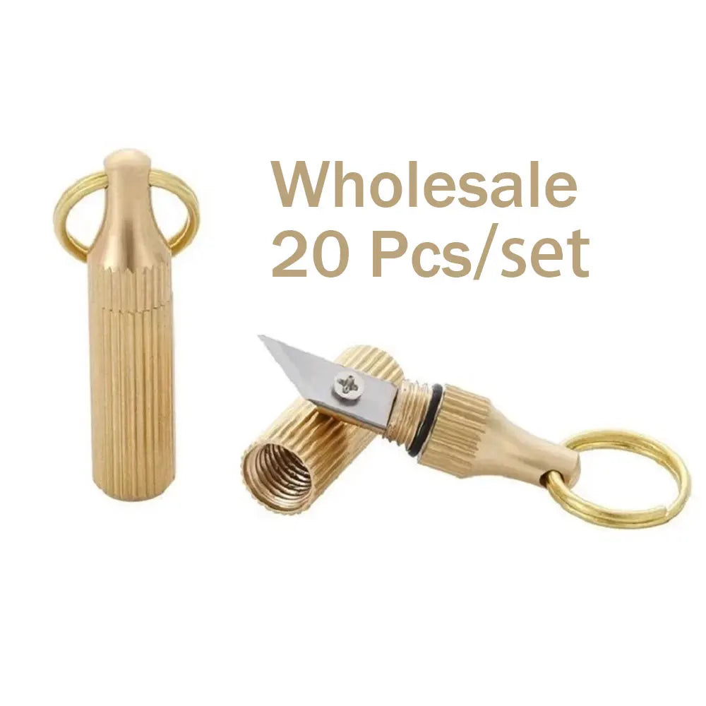 Wholesale 20Pcs Capsule Mini Knife Pet Pendant Dog Tag Multi-Functional Portable Tool Outdoor Survival Open Can Small Gift