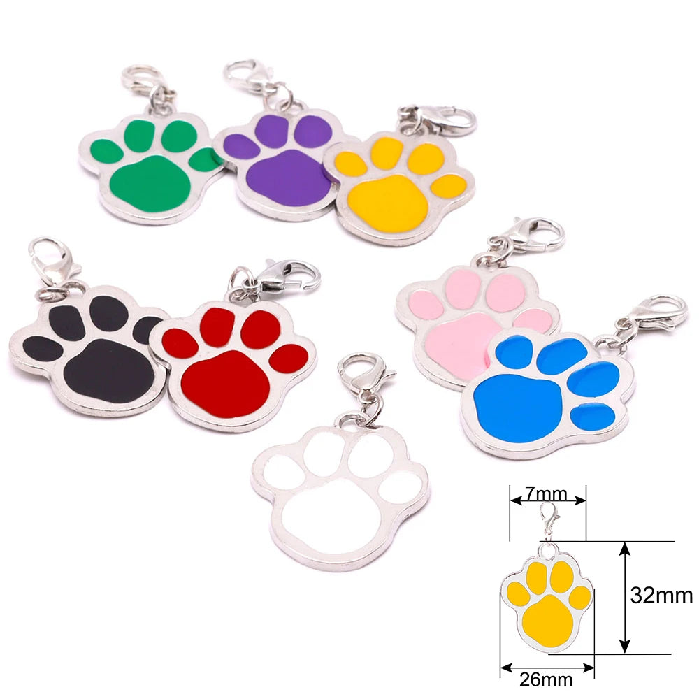 Personalized Custom 100Pcs Blank Pet ID Tag Metal Pendant Jewelry Necklace Nameplate Cat Collar Accessoires