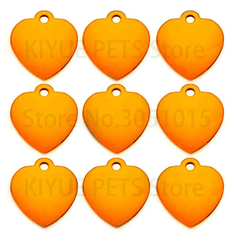 Wholesale 100Pcs Personalized Heart Dog Tag Pet Dog ID Name Wedding Gift Tag Card Customized Laser Name Dog Collar Accessories