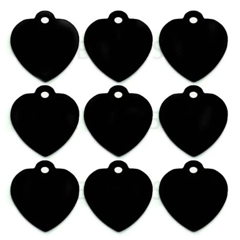 Wholesale 100Pcs Personalized Heart Dog Tag Pet Dog ID Name Wedding Gift Tag Card Customized Laser Name Dog Collar Accessories