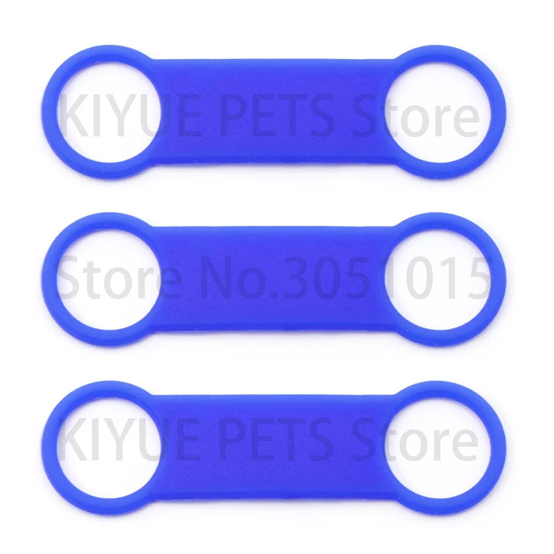 Wholesale 20PCS Pet Identity  Silicone Blank Dog Accessories Matching  Collar Anti-loss Nameplate Cat Stretch Rubber