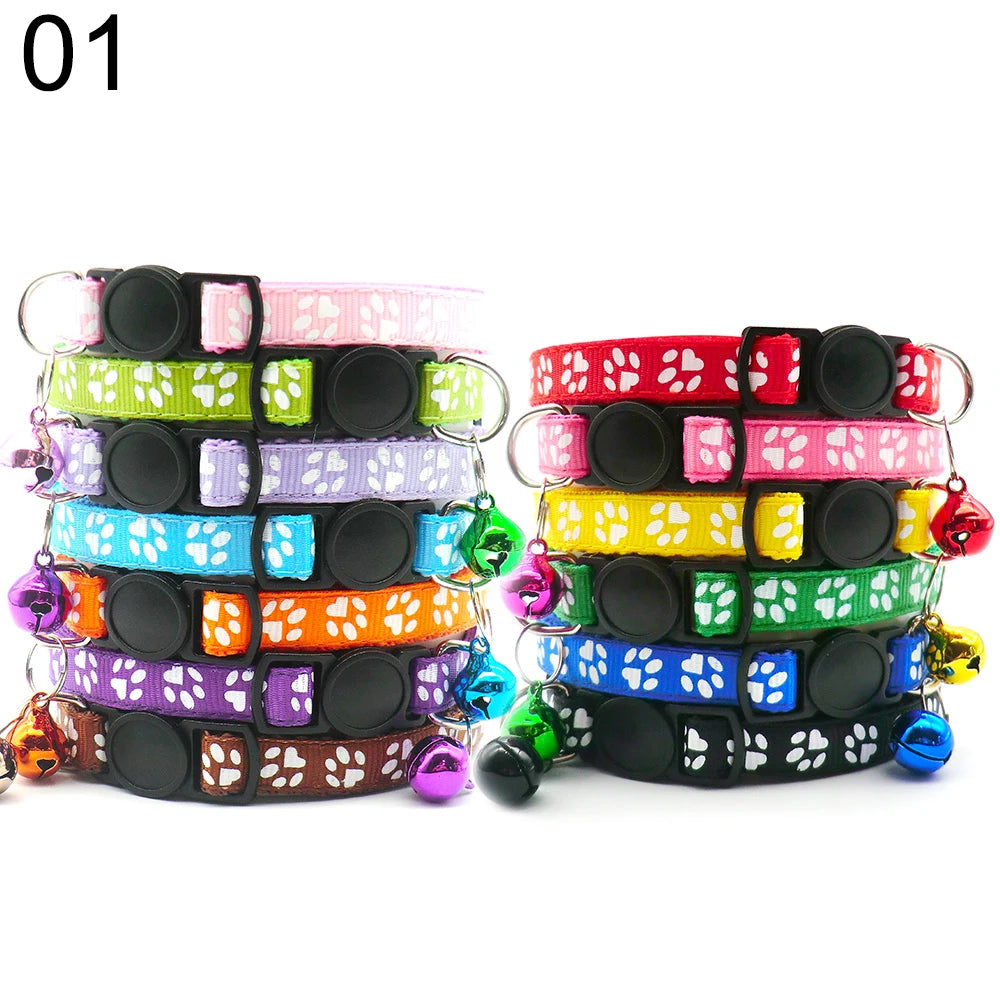 Wholesale 24PCS Oval Clasp Dog And Cat Collar Adjustable Halter Neck With Bell Necklace Personality Charm Accessories