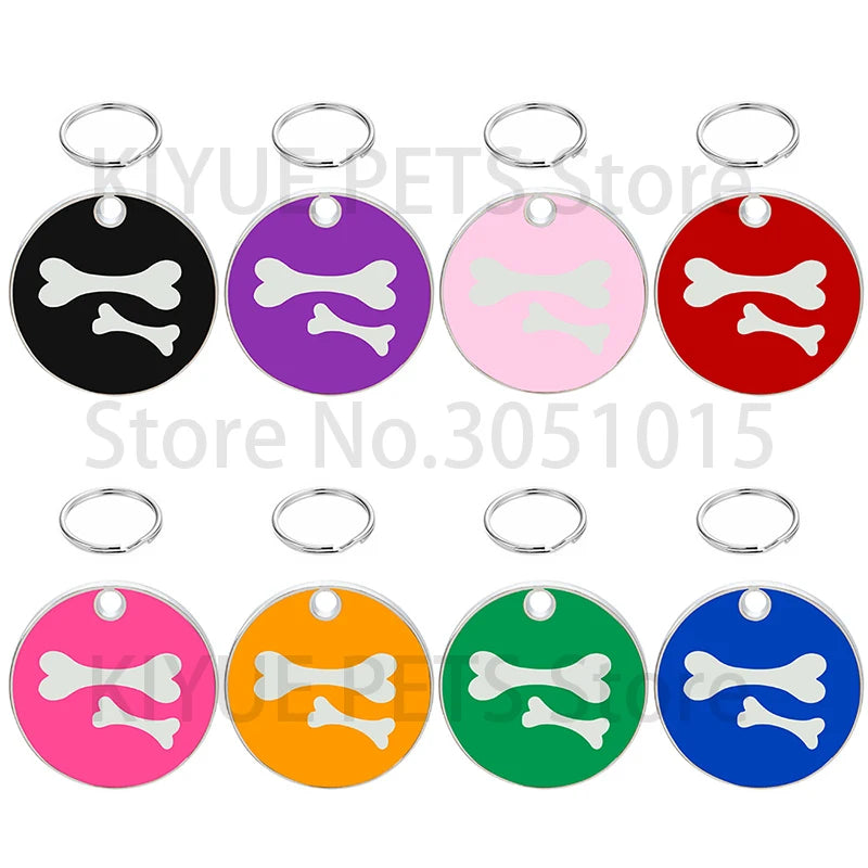 20PCS Dog Pet Id Tags Medal Customized Collar With Name Number Kitten Anti-lost Blank Pendant Personalized Engraving DIY