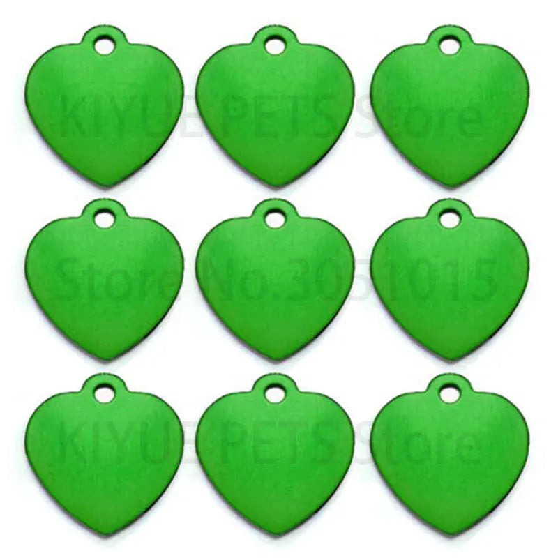 Wholesale 100Pcs Personalized Heart Dog Tag Pet Dog ID Name Wedding Gift Tag Card Customized Laser Name Dog Collar Accessories