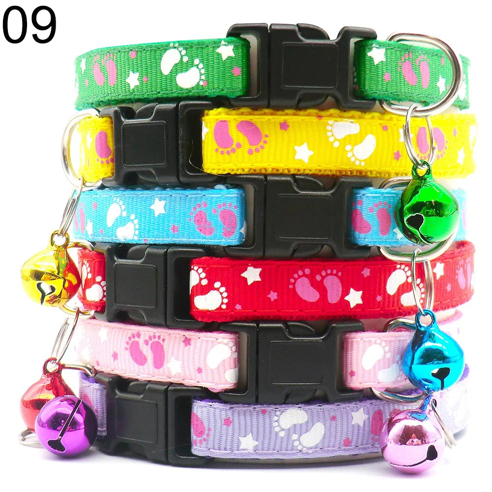 Wholesale 24PCS Cloth Material Pet Necklace Adjustable Halter Neck Strap Personality Bell Breathable Fashion Collar