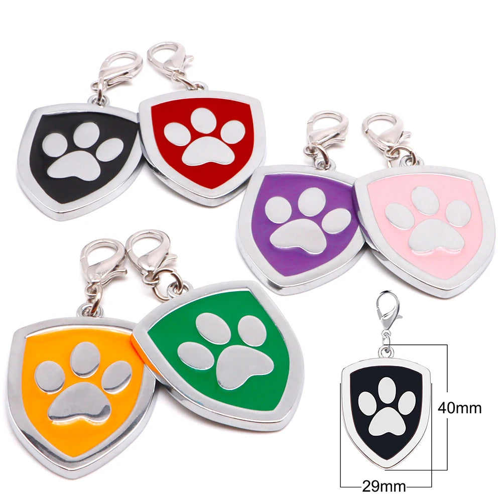 Personalized Custom 100Pcs Blank Pet ID Tag Metal Pendant Jewelry Necklace Nameplate Cat Collar Accessoires