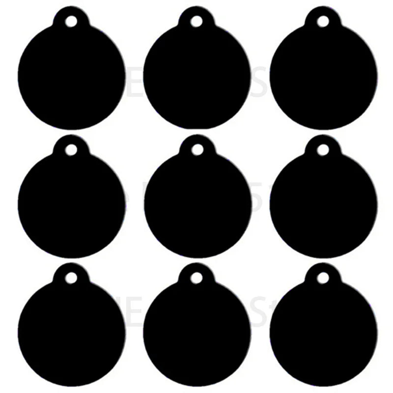 Wholesale 20pcs Pet Dog Cat Tag Id Aluminum Phone Telephone Supplies Alloy Round Shape Charm Keyrings Shop Lable Plate