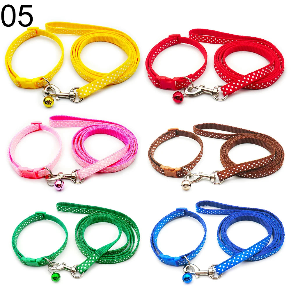 24Sets Dog Cat Leash Adjustable Leashes Collar Puppy Outdoor Walking Chihuahua Terier Schnauzer Outdoor Traction Rope General