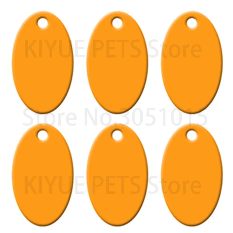 Wholesale 20Pcs Aluminum Oval shaped pet id tag Custom Engraved Dog Cat Personalized tag dog aluminum tag for pets dogs Cats Tag