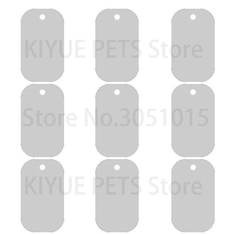 Wholesale 100 Pcs Man Military ID Tag Personalized Dog ID Tag Silencer Customized Custom Engraved Cat Pet Name Phone Aluminum