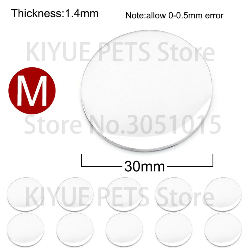 100Pcs Dog Cat ID Tag Engraved Personalized Pet Collar Charm Blank Name Pendant Bone Keyring Necklace Accessory Dropshipping