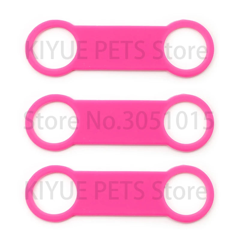 Wholesale 20PCS Pet Identity  Silicone Blank Dog Accessories Matching  Collar Anti-loss Nameplate Cat Stretch Rubber