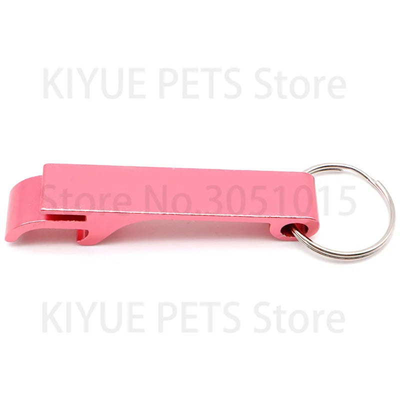 20Pcs Beer Bottle Opener Protable Wedding Party Favor Gift Laser Engrave Logo Customized Keychain Bar Tool Drink Opener Brewery