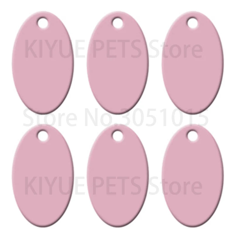 Wholesale 20Pcs Aluminum Oval shaped pet id tag Custom Engraved Dog Cat Personalized tag dog aluminum tag for pets dogs Cats Tag