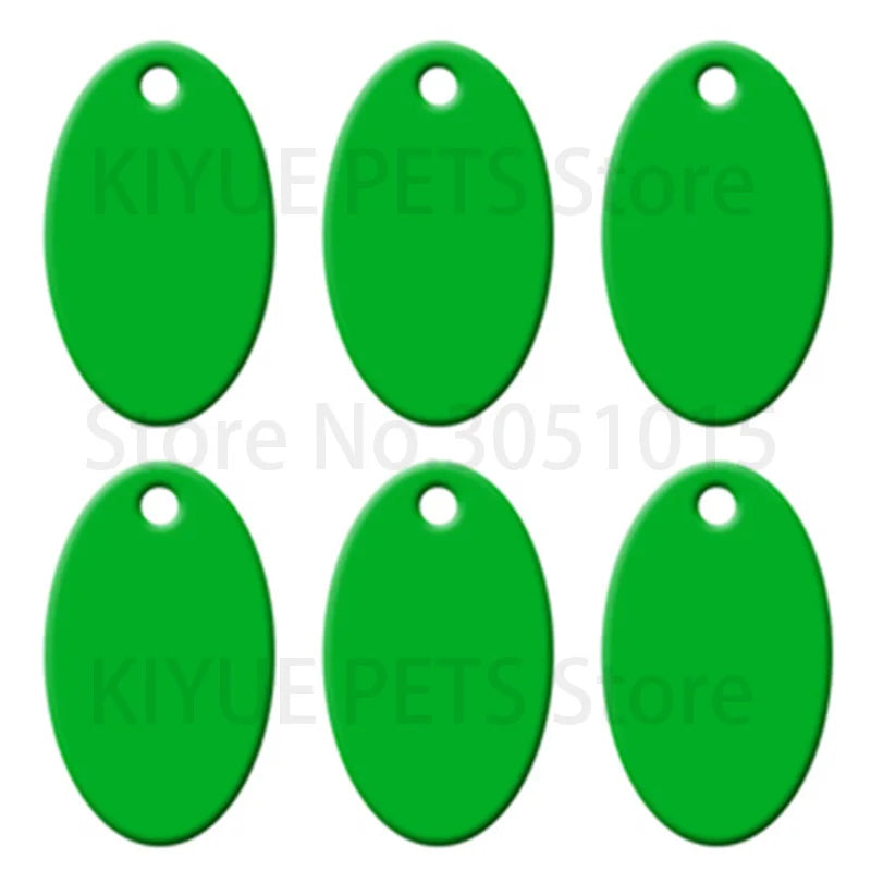 Wholesale 20Pcs Aluminum Oval shaped pet id tag Custom Engraved Dog Cat Personalized tag dog aluminum tag for pets dogs Cats Tag