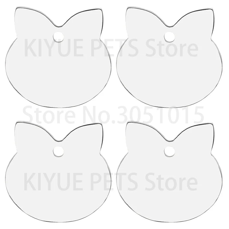 Wholesale 100pcs Personalized Dog Tag Pet ID Name Blank Customized Cat Puppy  Stainless Steel Collar Pet Accessorie Dropshipping